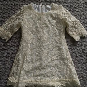 Lace flower girl dress